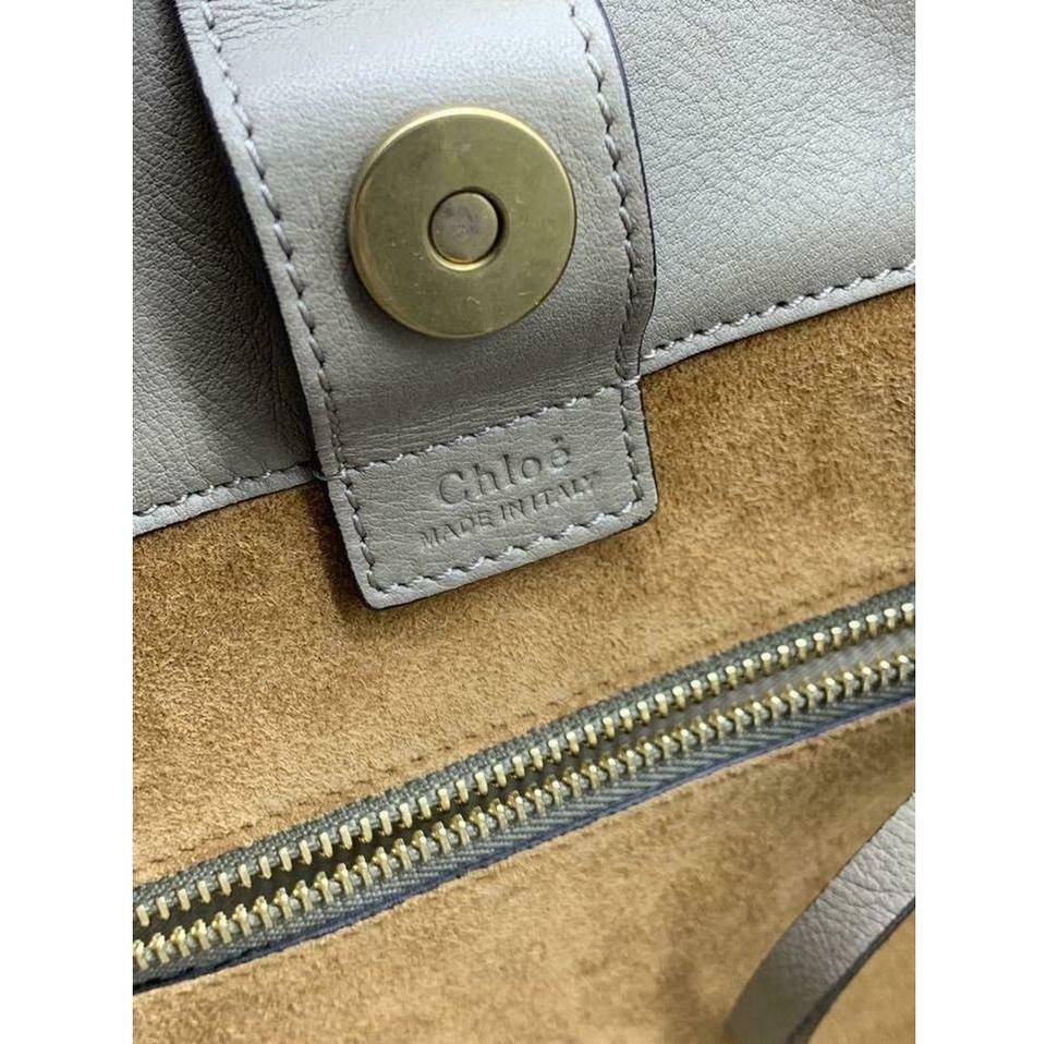 Chloé Milo Motty Grey Leather Tote