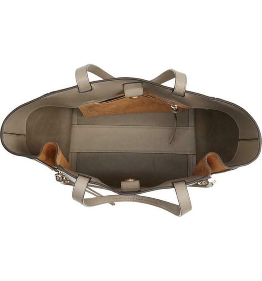 Chloé Milo Motty Grey Leather Tote