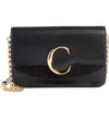 Chloe Mini Chain Wallet Black Leather Shoulder Bag