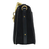 Chloe Nile Medium Bracelet Saddle Black Leather Shoulder Bag