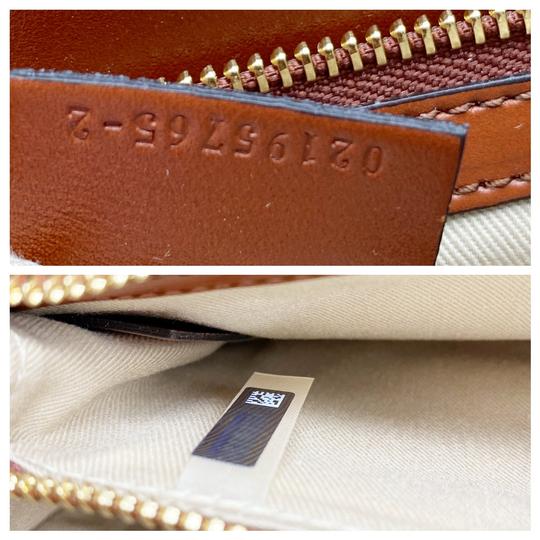 Chloe Small C Suede Trimmed Sepia Brown Leather Shoulder Bag