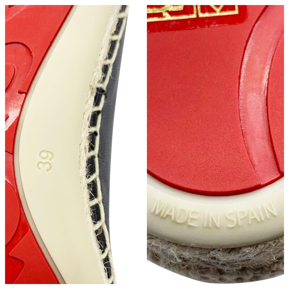 Christian Louboutin Black Aliochette Glitter Espadrille Flats