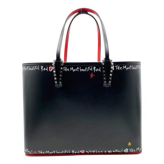 Christian Louboutin Cabata Calfskin Black Leather Tote