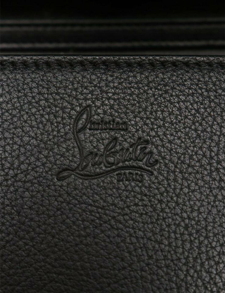 Christian Louboutin Clutch Spikes Paloma Loubinthesky Black Leather Shoulder Bag