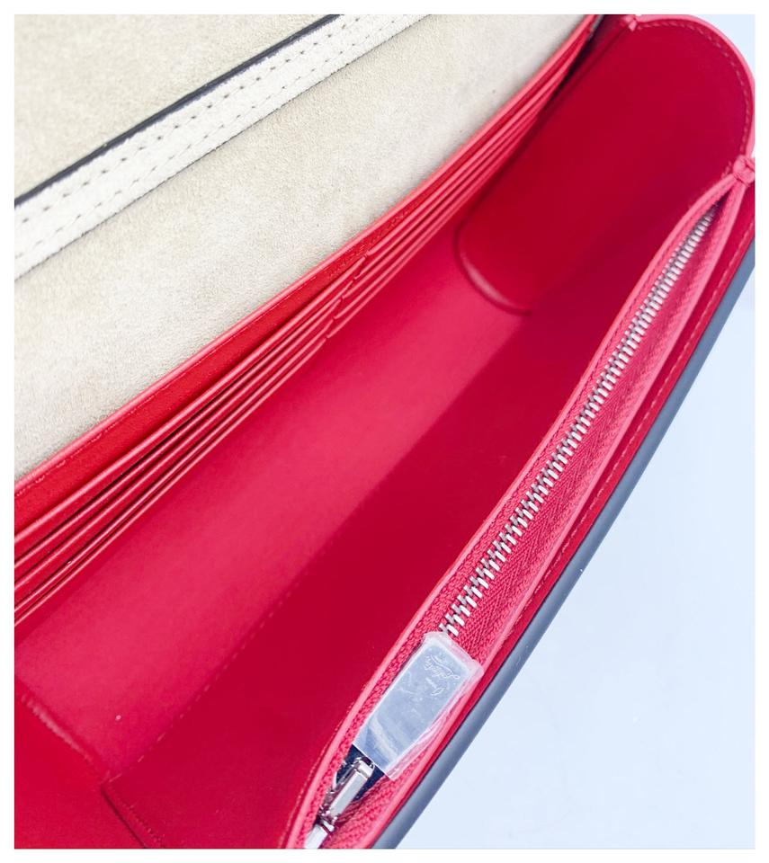 Christian Louboutin Clutch Mini Paloma Studded Glitter Gold Leather Shoulder Bag