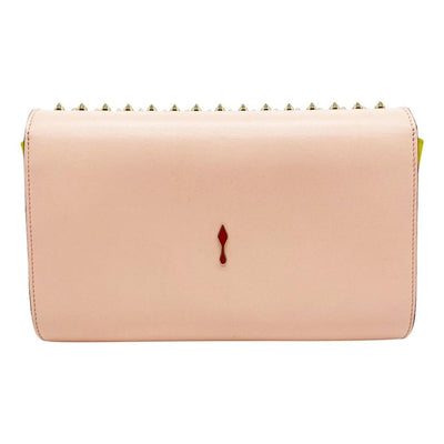 Christian Louboutin Clutch Paloma Salmon Pink Leather Shoulder Bag