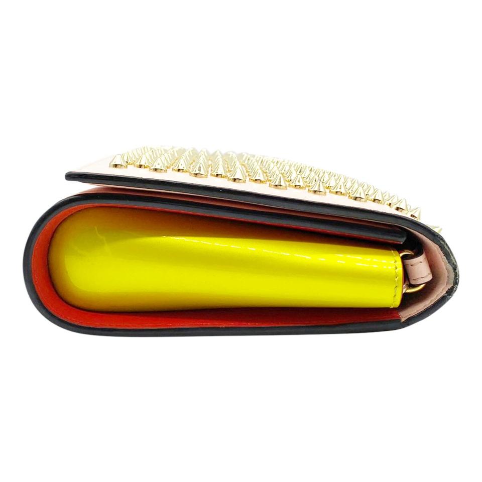 Christian Louboutin Clutch Paloma Salmon Pink Leather Shoulder Bag