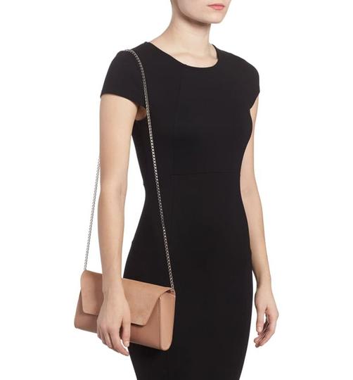 Christian Louboutin Clutch Vero Dodat Velour Suede Beige Leather Cross Body Bag