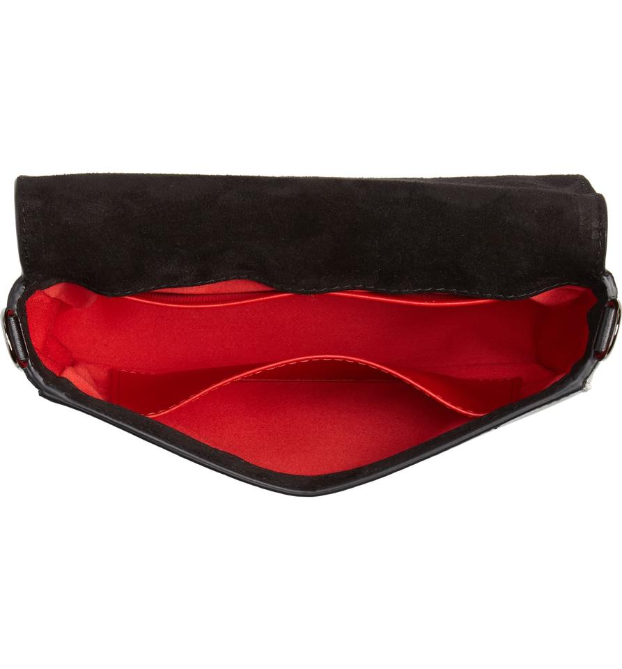 Christian Louboutin Clutch Zoompouch Spiked Black Leather Shoulder Bag