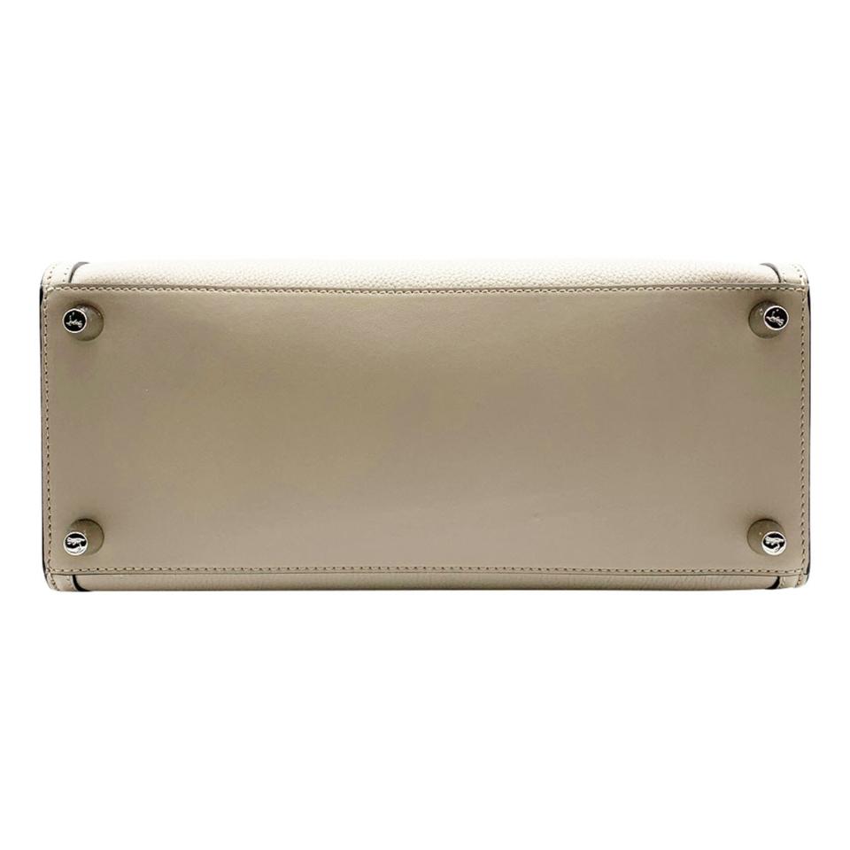 Christian Louboutin Medium Paloma Calfskin Satchel Fungo Beige Leather Tote