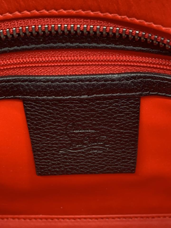 Christian Louboutin Mini Paloma Camo Jacquard Satchel Black Leather Shoulder Bag