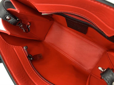 Christian Louboutin Mini Paloma Camo Jacquard Satchel Black Leather Shoulder Bag