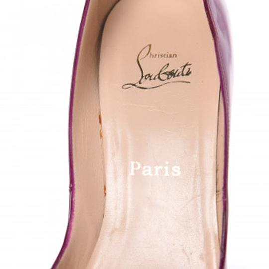 Christian Louboutin Purple Patent Calfskin Pigalle 120 Pumps