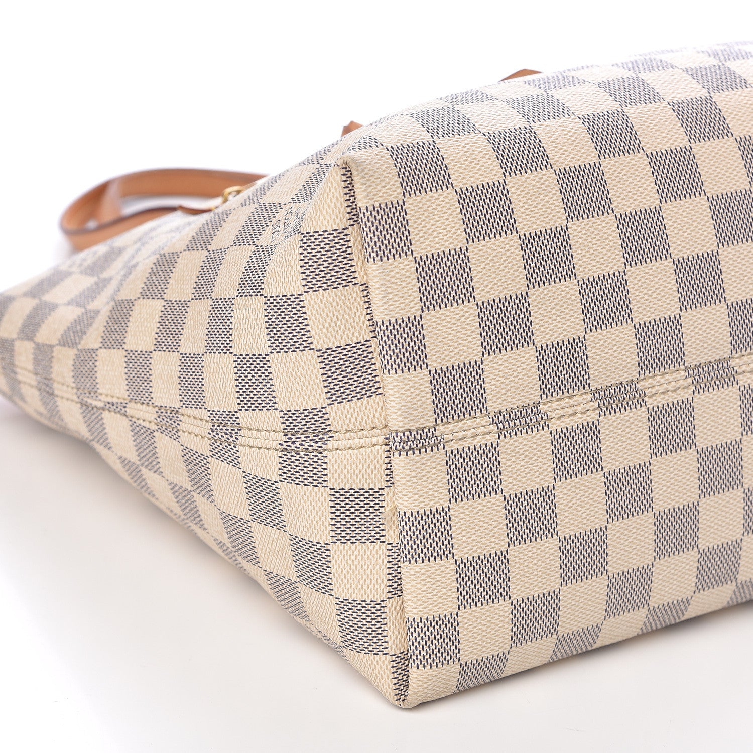 Louis Vuitton Iena Mm White Damier Azur Canvas Tote