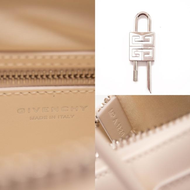 Givenchy 2021 Mini Antigona Lock Satchel Ivory Tote White Leather Shoulder Bag