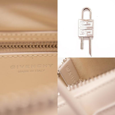 GIVENCHY Antigona Lock Mini Leather Top Handle/Cross-Body Bag Ivory $2150  ITALY