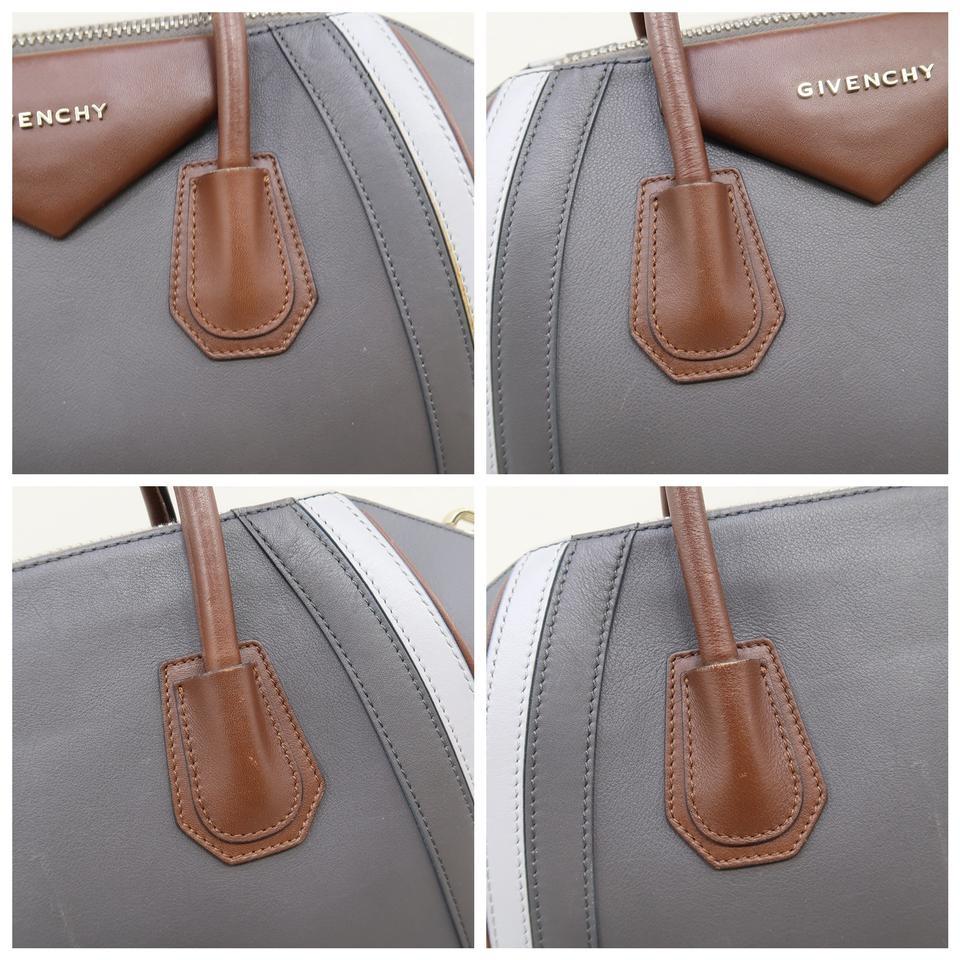 Givenchy Large Antigona Grey Calfskin Leather Satchel