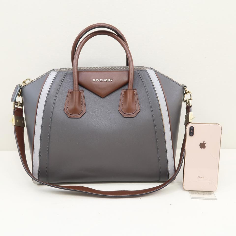 Givenchy Large Antigona Grey Calfskin Leather Satchel
