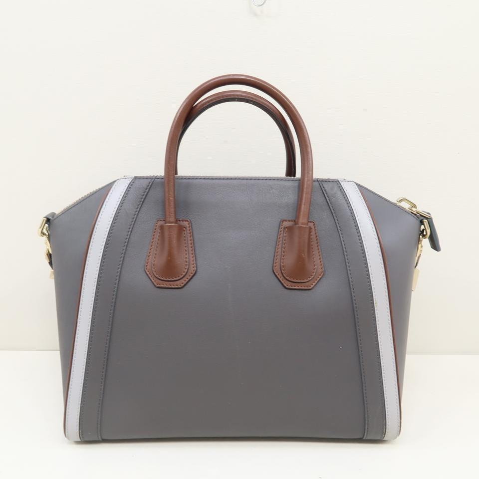 Givenchy Large Antigona Grey Calfskin Leather Satchel