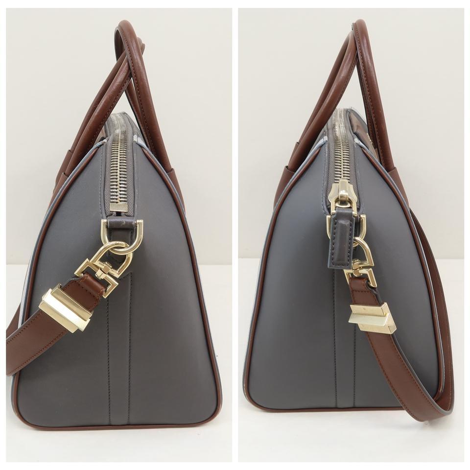 Givenchy Large Antigona Grey Calfskin Leather Satchel
