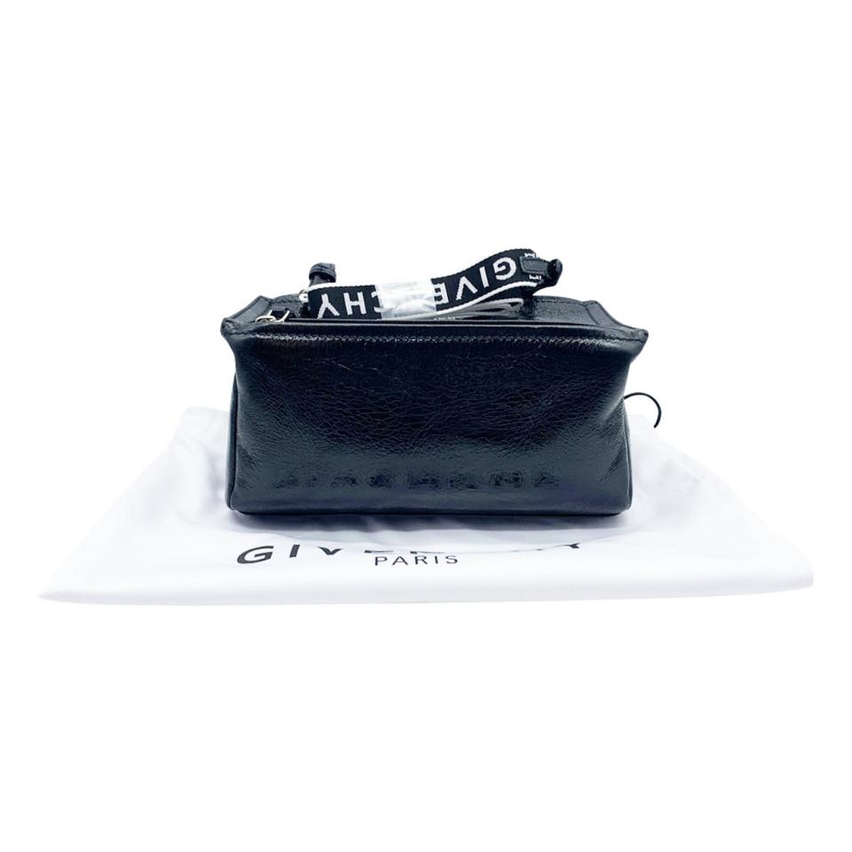 Givenchy Mini Pandora Glazed Black Patent Leather Shoulder Bag