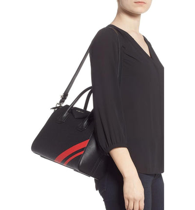 Givenchy Small Antigona Black Leather Shoulder Bag