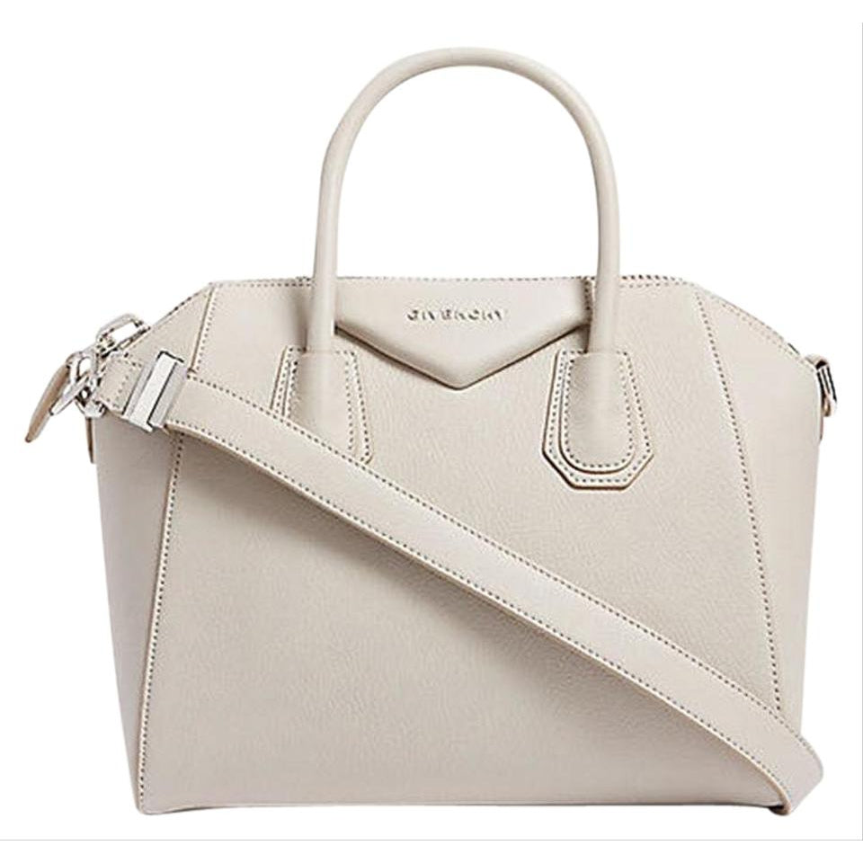 Givenchy Small Antigona Natural Grey Beige Leather Satchel