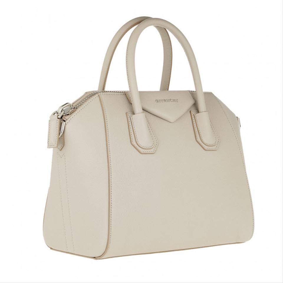 Givenchy Small Antigona Natural Grey Beige Leather Satchel