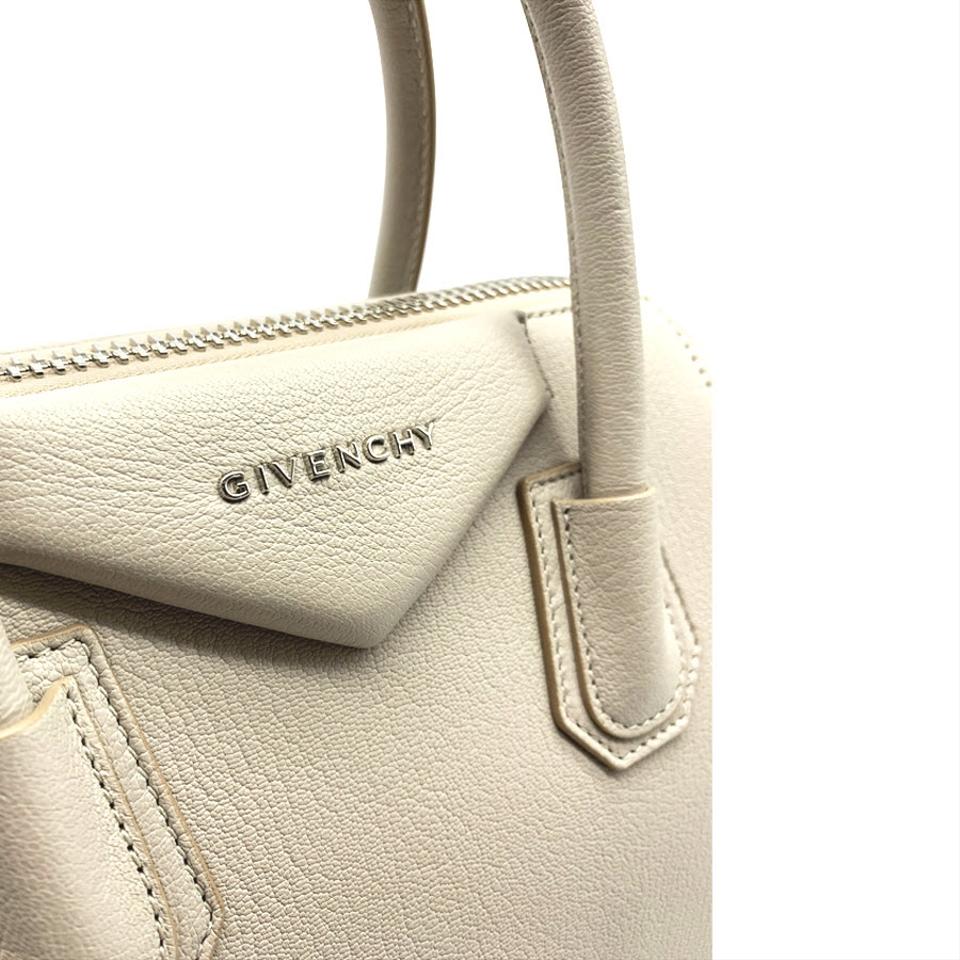 Givenchy Small Antigona Natural Grey Beige Leather Satchel