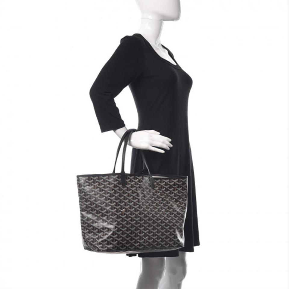 Goyard Goyardine Saint Louis Pm Black Coated Canvas Tote