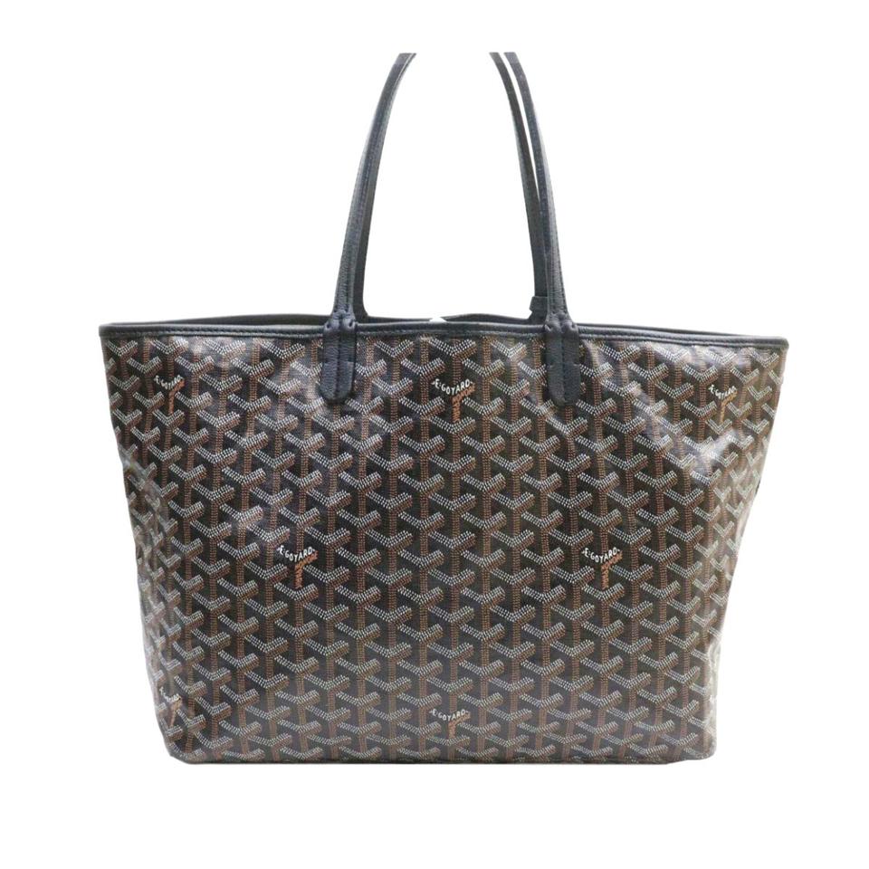 Goyard Goyardine Saint Louis Pm Black Coated Canvas Tote