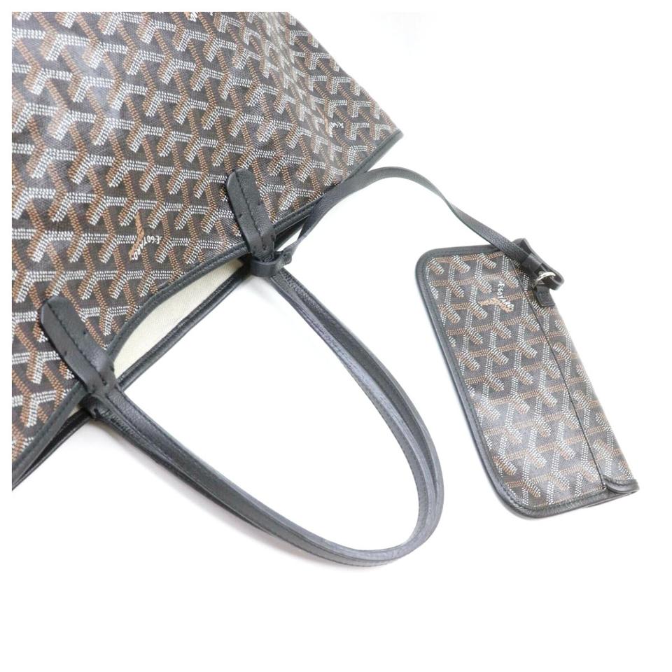 Goyard Goyardine Saint Louis Pm Black Coated Canvas Tote