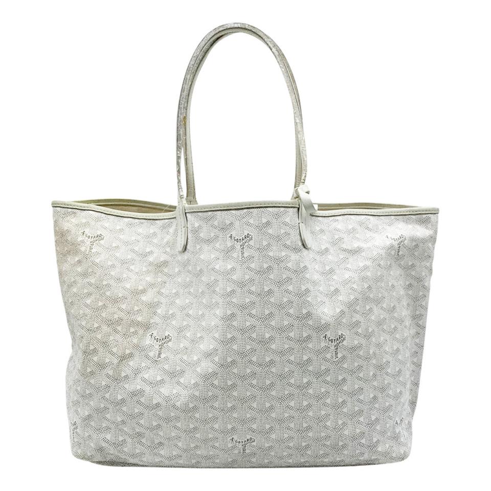Goyard Goyardine Saint Louis Pm White Coated Canvas Tote