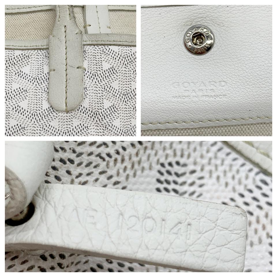 Goyard Goyardine Saint Louis Pm White Coated Canvas Tote