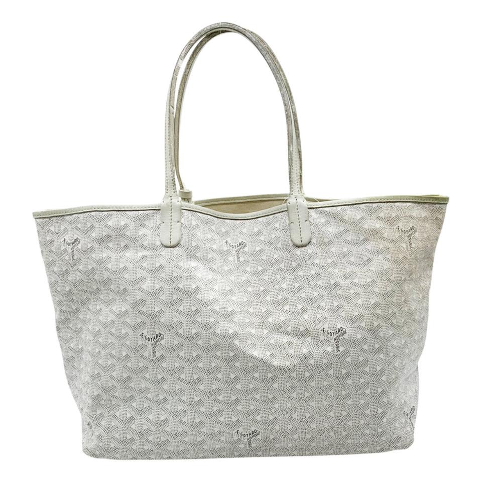 Goyard Goyardine Saint Louis Pm White Coated Canvas Tote
