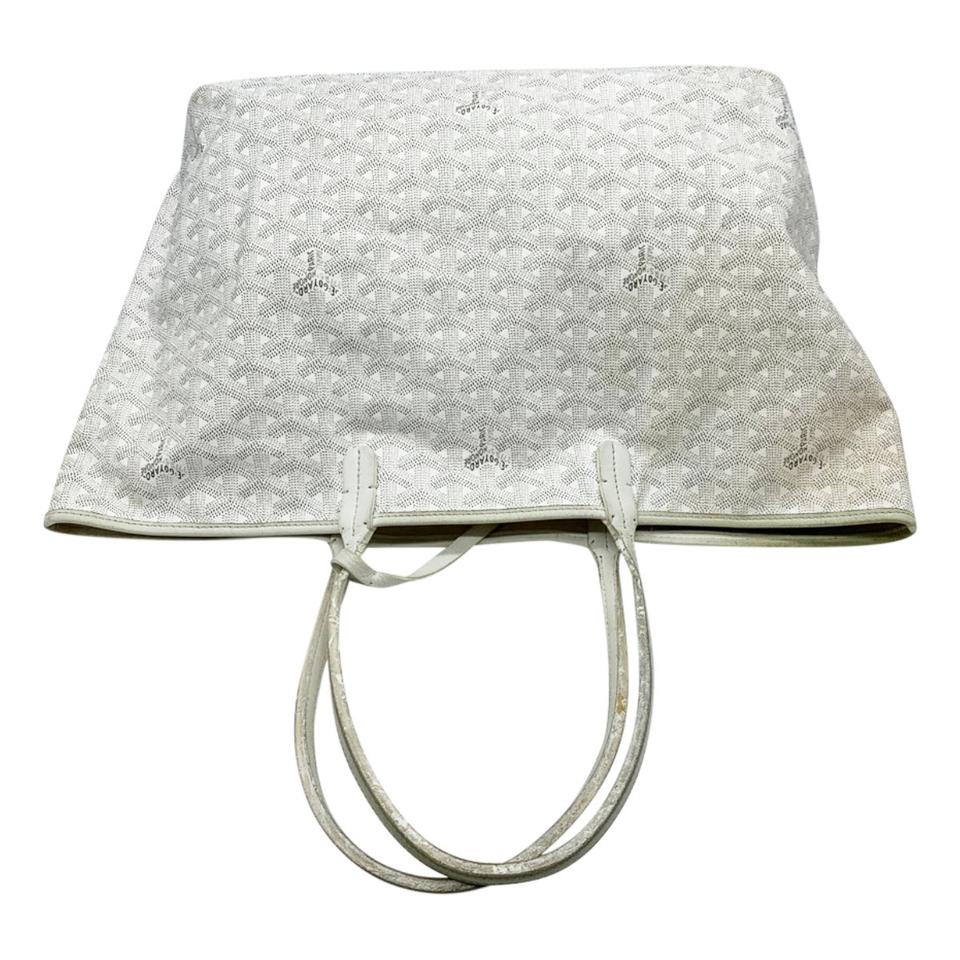 Goyard Goyardine Saint Louis Pm White Coated Canvas Tote