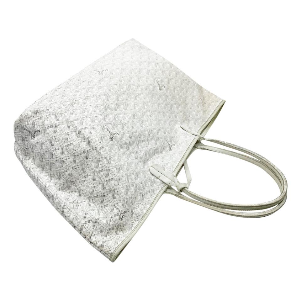 Goyard Goyardine Saint Louis Pm White Coated Canvas Tote