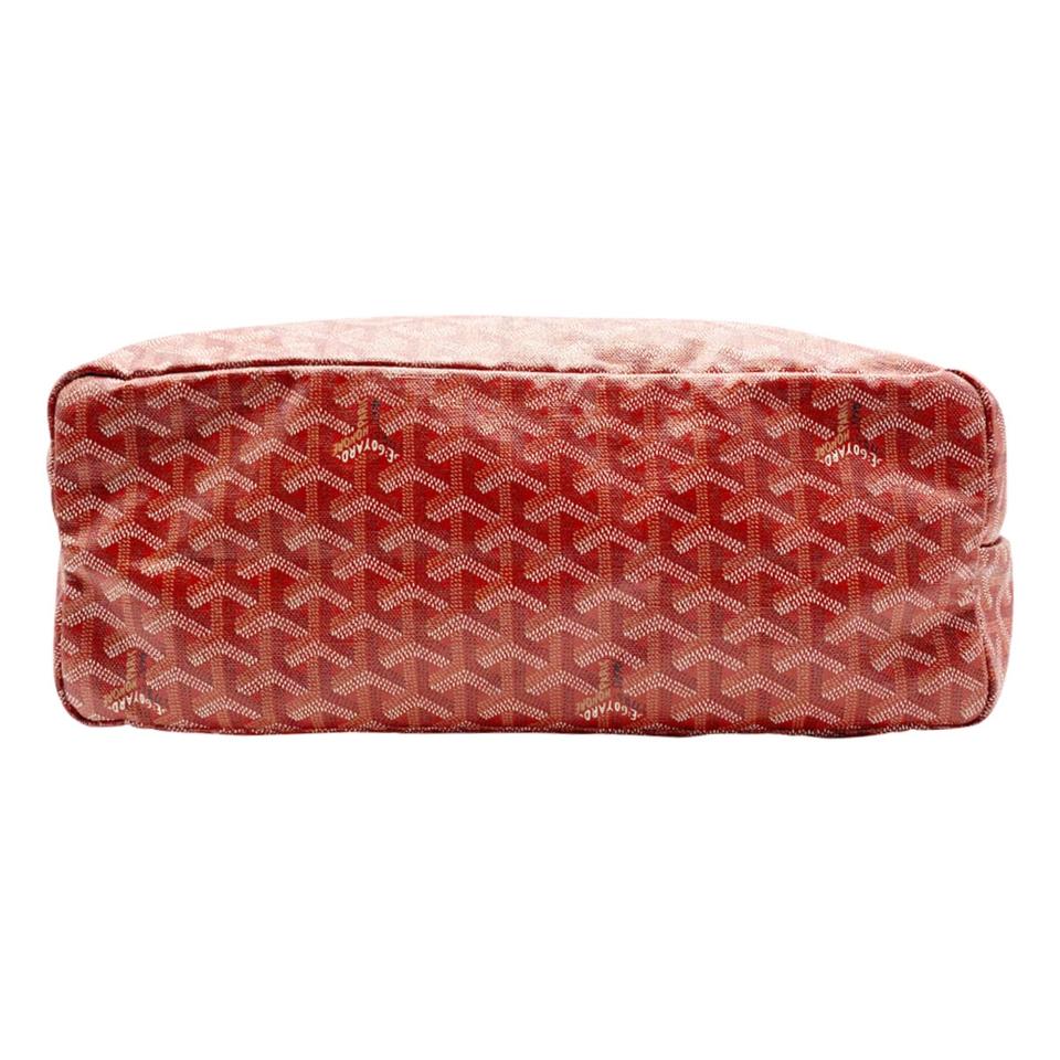 Goyard Saint Louis Pm Red Coated Canvas Tote