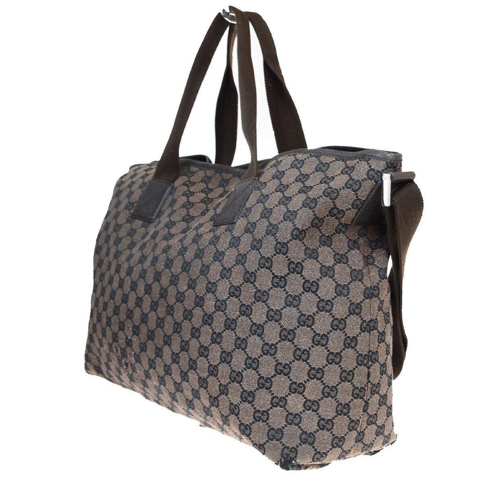 Gucci Bag Signature Large Top Handle Brown Gg Supreme Canvas Tote