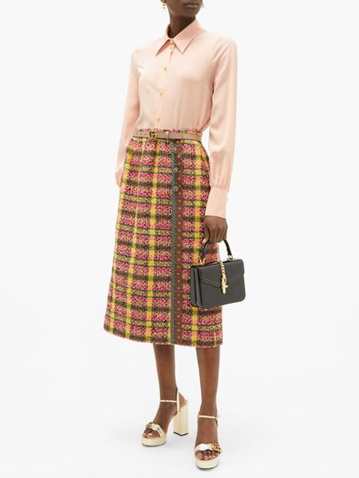 Gucci Beige Marmont New Double G Thin Nude .8cm Size 90 Belt