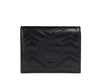 Gucci Black Marmont Gg Quilted Leather Flap Card Case Wallet