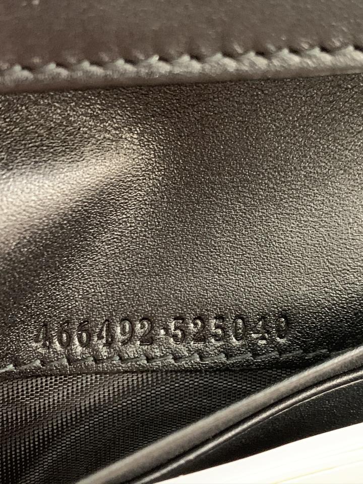 Gucci Black Marmont Gg Quilted Leather Flap Card Case Wallet