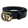 Gucci Black Marmont Gg Thin Leather 85 34 Belt