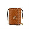 Gucci Bucket Marmont Gg Torchon Mini Brown Leather Shoulder Bag