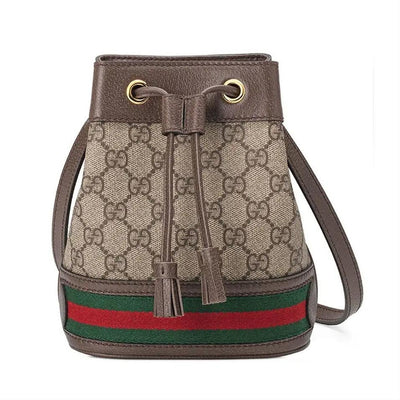 Gucci Bucket Ophidia Mini Supreme Brown Gg Canvas Shoulder Bag
