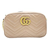 Gucci Camera Marmont New Gg Small Matelasse Rose Leather Cross Body Bag