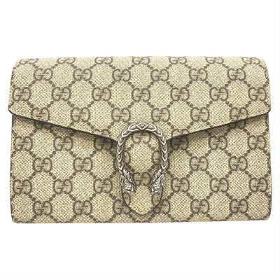 Gucci Chain Dionysus Gg Supreme Mini Brown Shoulder Bag