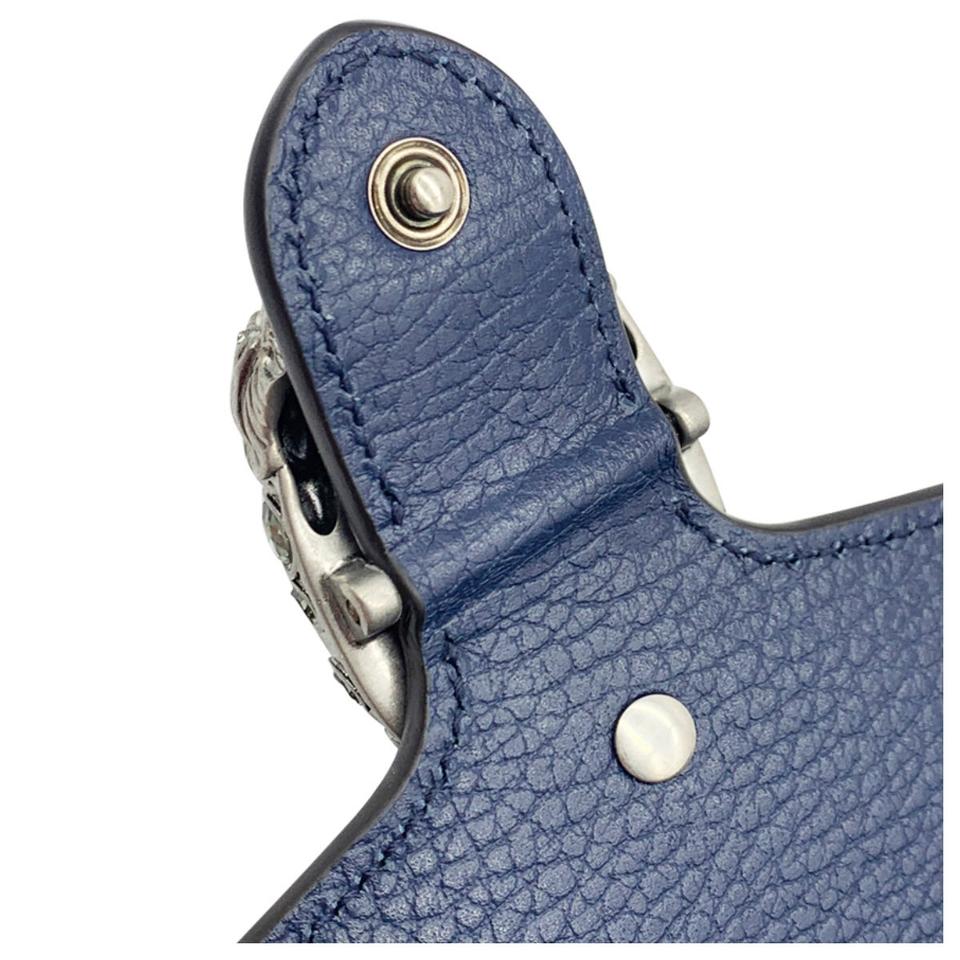 Gucci Chain Dionysus Mini Blue Leather Shoulder Bag