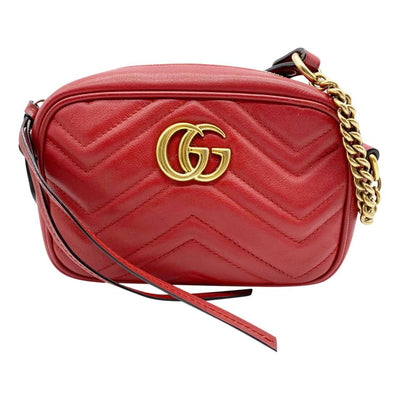 Gucci GG Marmont Small Shoulder Bag in Red