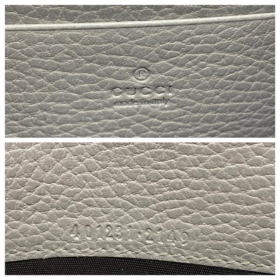 Gucci Chain Wallet Dionysus Mini Grey Leather Cross Body Bag